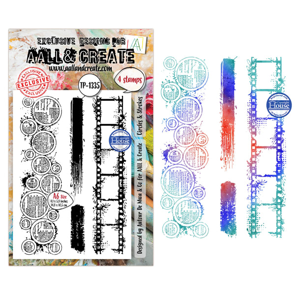 Circles & Strokes A6 Clear Stamp Set No. 1335