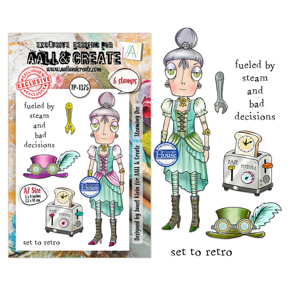 Steaming Dee A7 Clear Stamp Set No. 1375