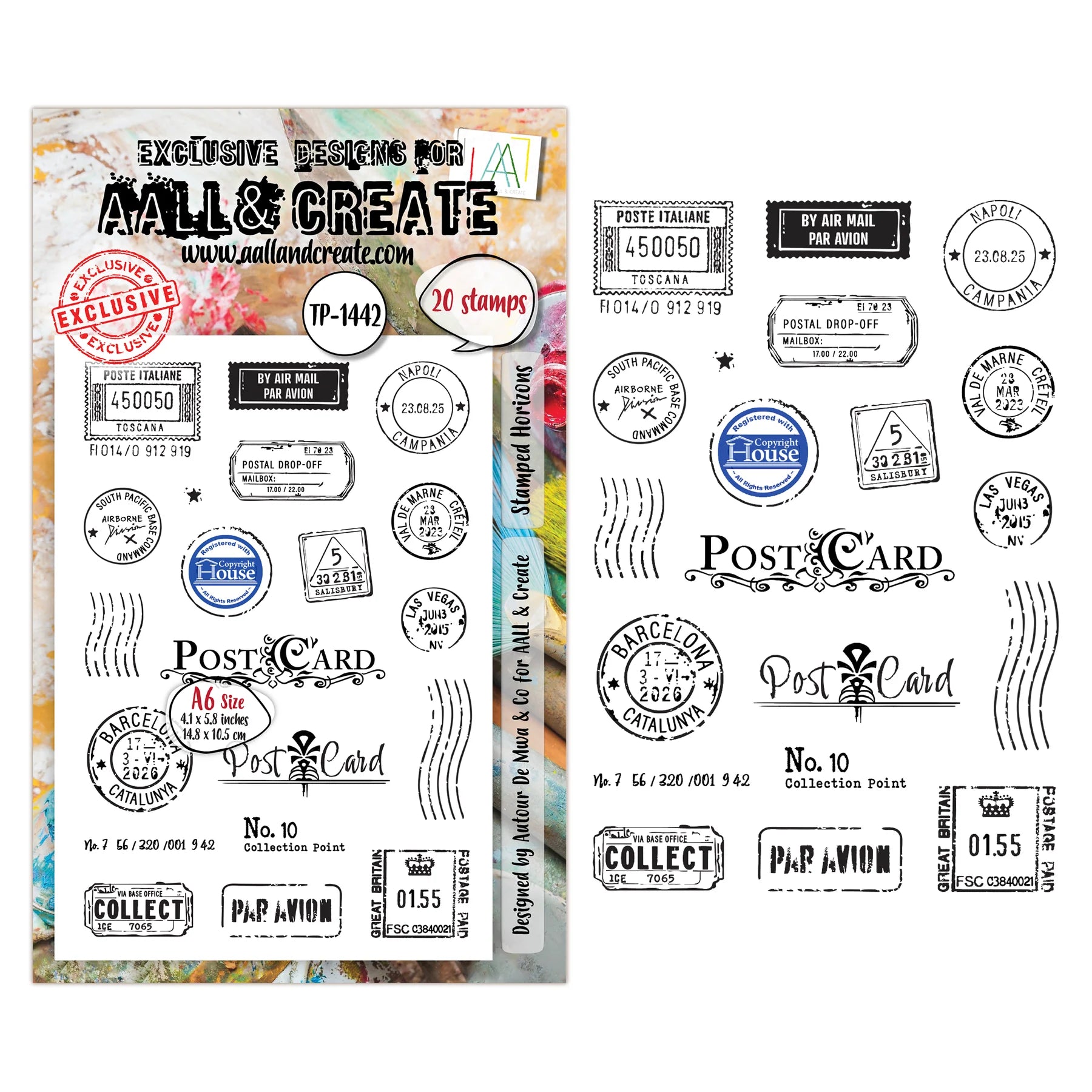 Stamped Horizons A6 Clear Stamp Set No. 1442