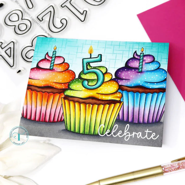Number Candles 4x6 Clear Stamp Set
