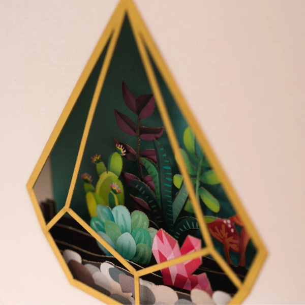 Terrarium Pop Up Card {clearance}
