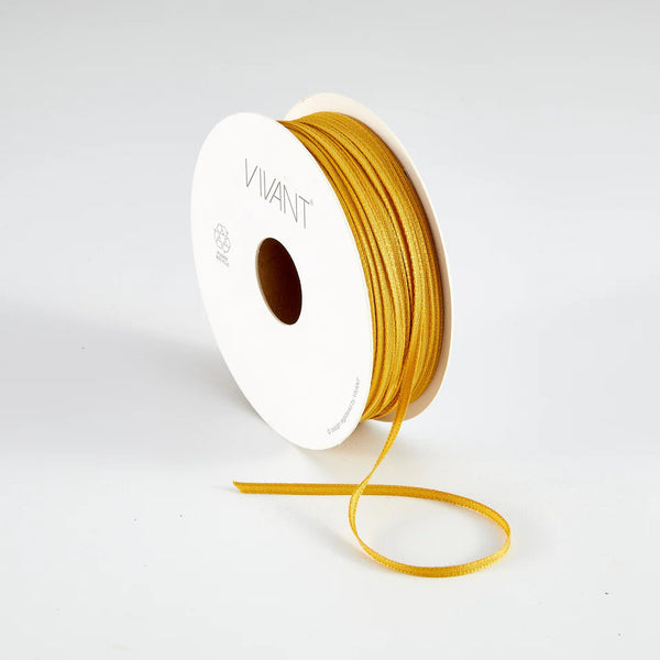 Ochre Narrow Texture Ribbon {2 yards}