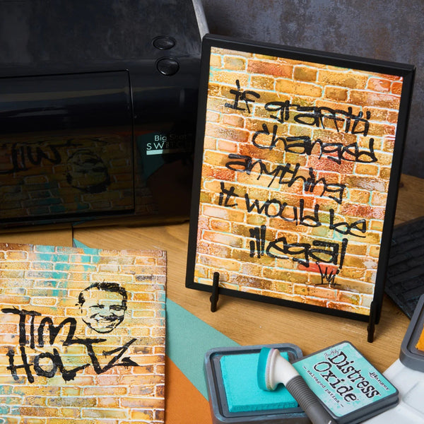 Brickwork 3D Texture Fades A5 Embossing Folder