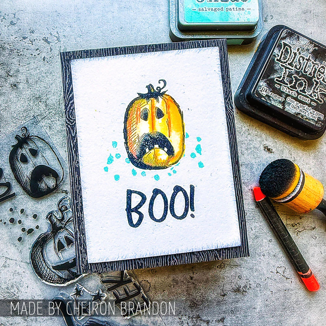 Eek a Boo Mixed Media Stamp + Stencil Set {Halloween} | Tim Holtz