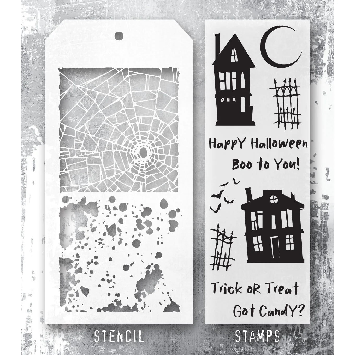 Ghost Town Mixed Media Stamp + Stencil Set {Halloween} | Tim Holtz