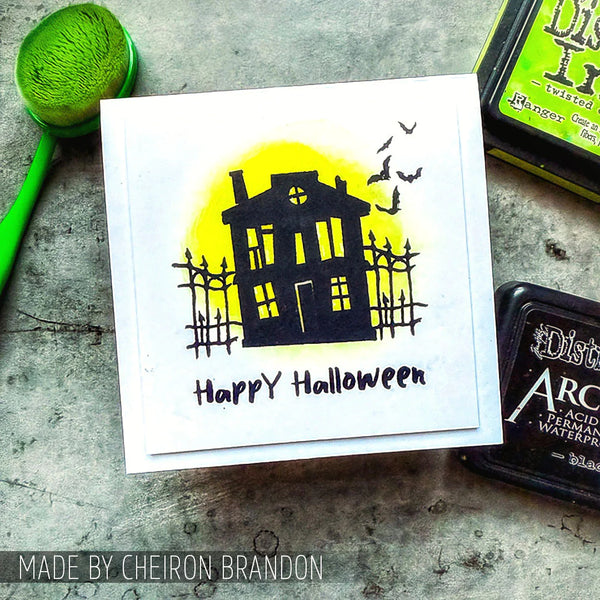 Ghost Town Mixed Media Stamp + Stencil Set {Halloween} | Tim Holtz
