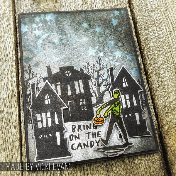 Halloween Sketch Mixed Media Stamp + Stencil Set {Halloween} | Tim Holtz
