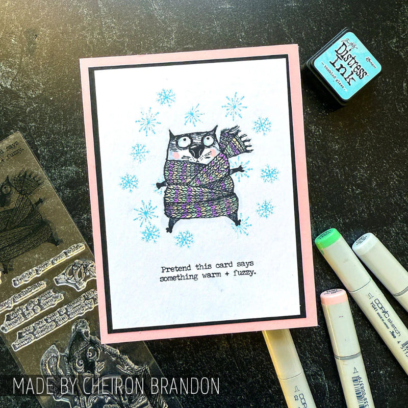 Snarky Cat Christmas Stamp + Stencil Set No. 34