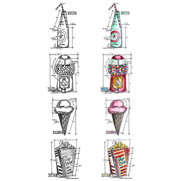Treats Mini Blueprint Strip Stamps | Tim Holtz