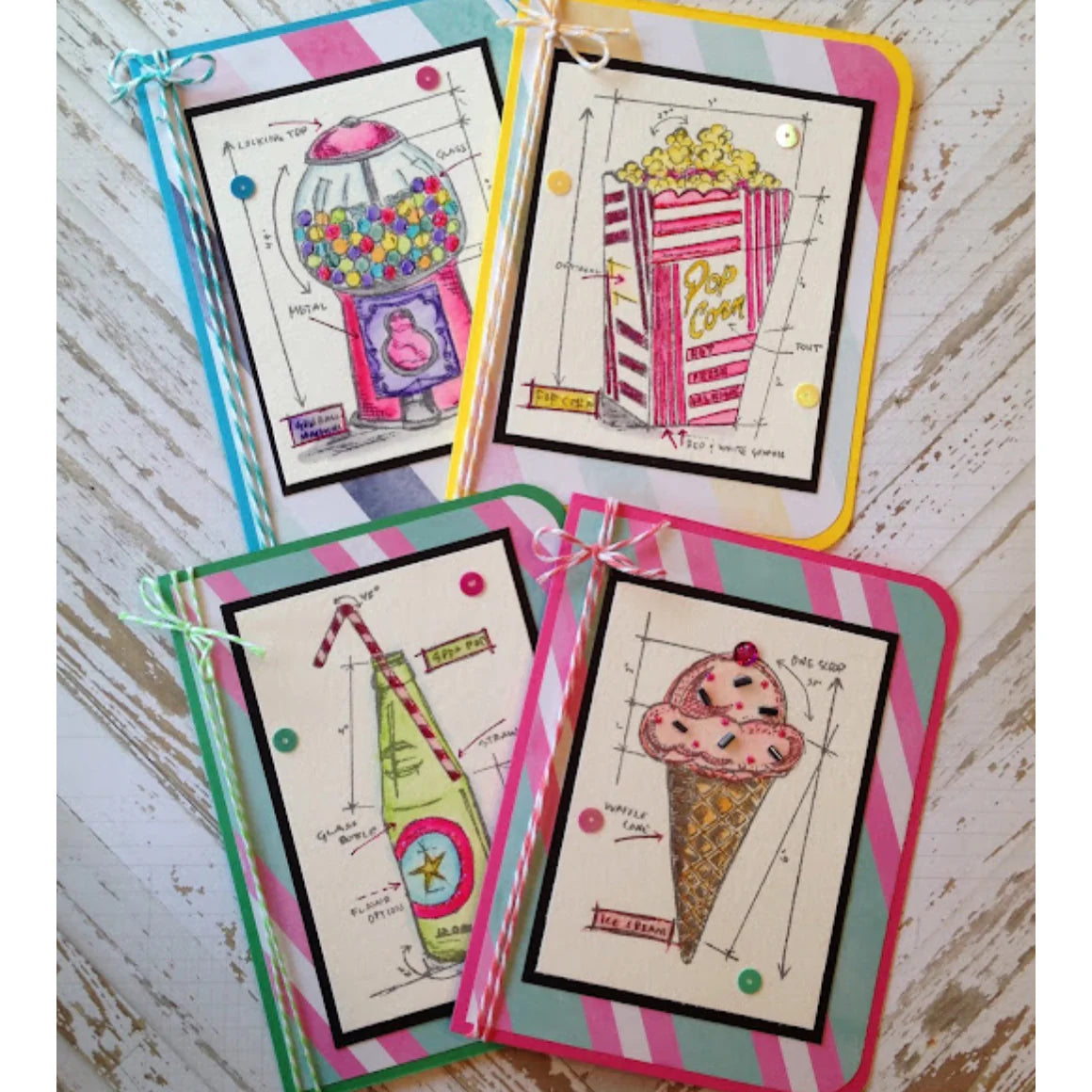 Treats Mini Blueprint Strip Stamps | Tim Holtz