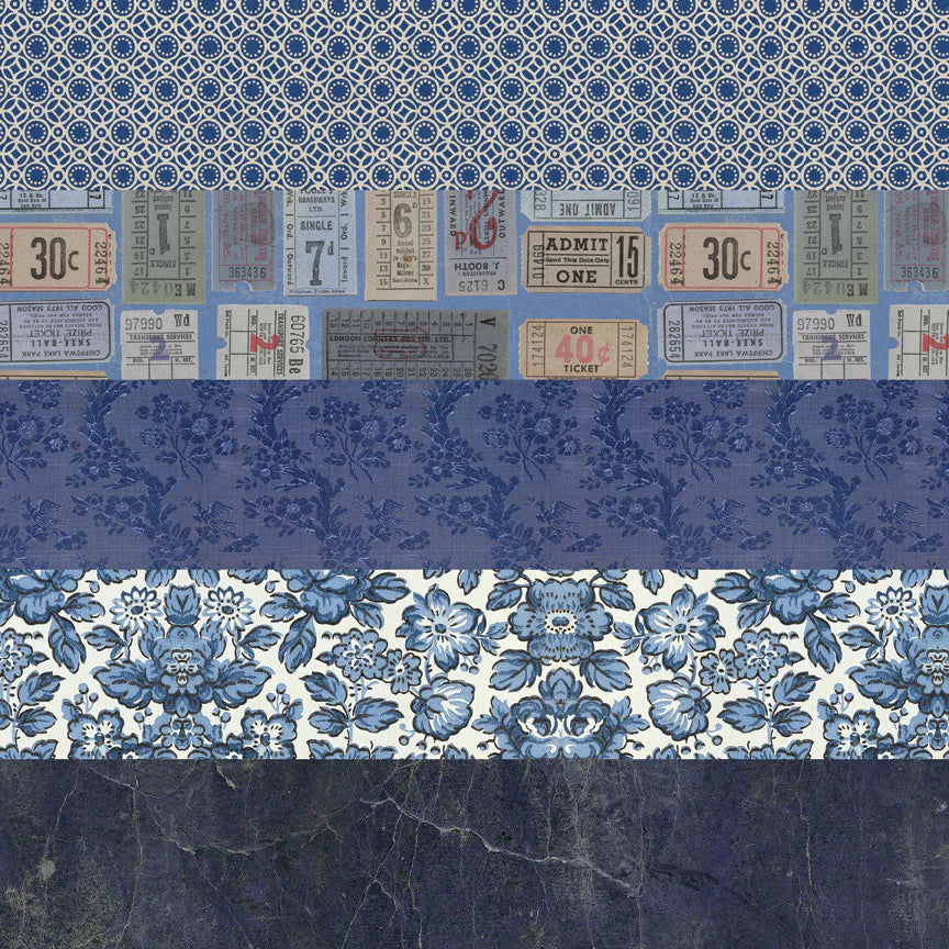 Palette Collection: Indigo | Double-Sided Cardstock Paper Pack | idea-ology