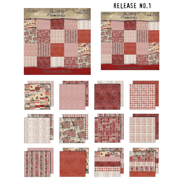 Palette Collection: Red | Double-Sided Cardstock Paper Pack | idea-ology
