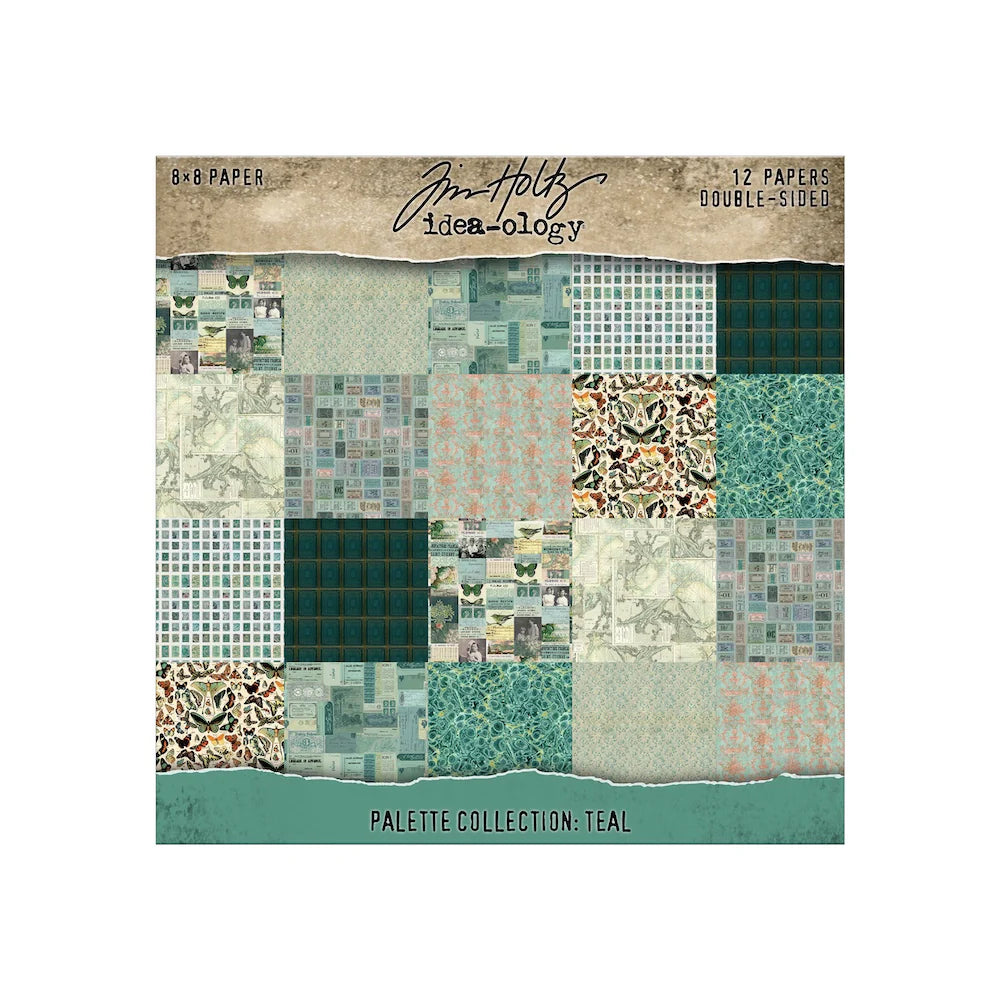 Palette Collection: Teal | Double-Sided Cardstock Paper Pack | idea-ology