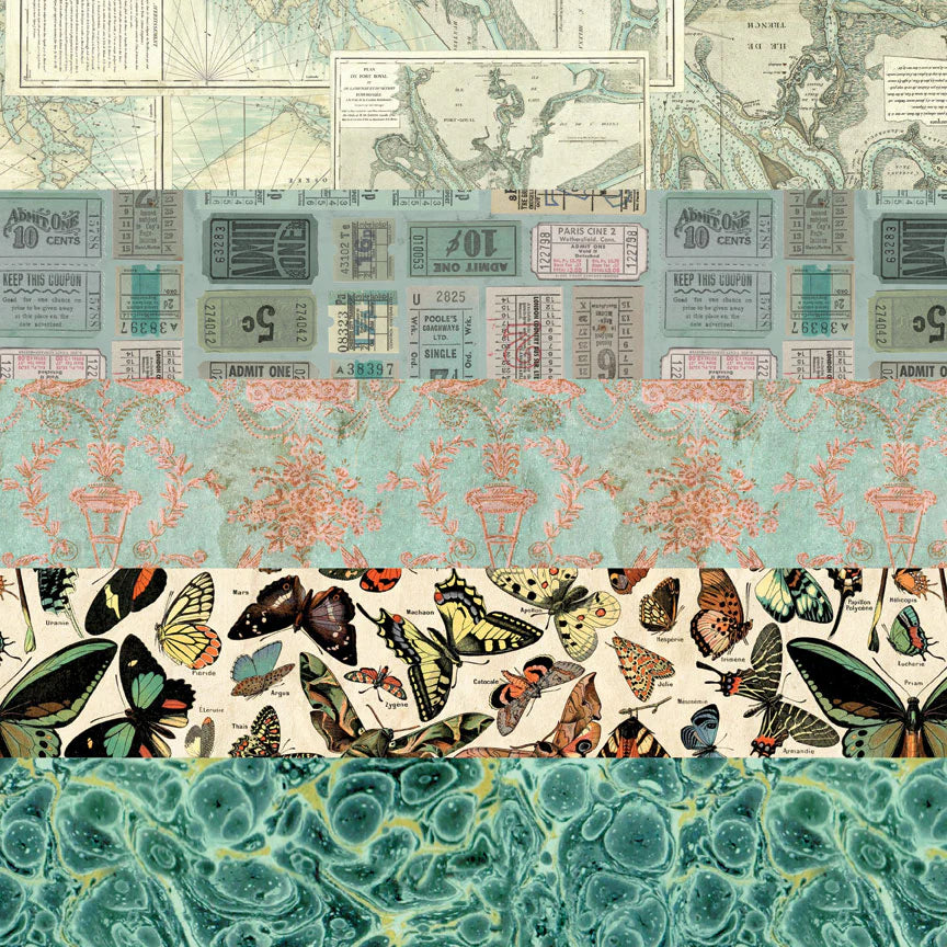 Palette Collection: Teal | Double-Sided Cardstock Paper Pack | idea-ology