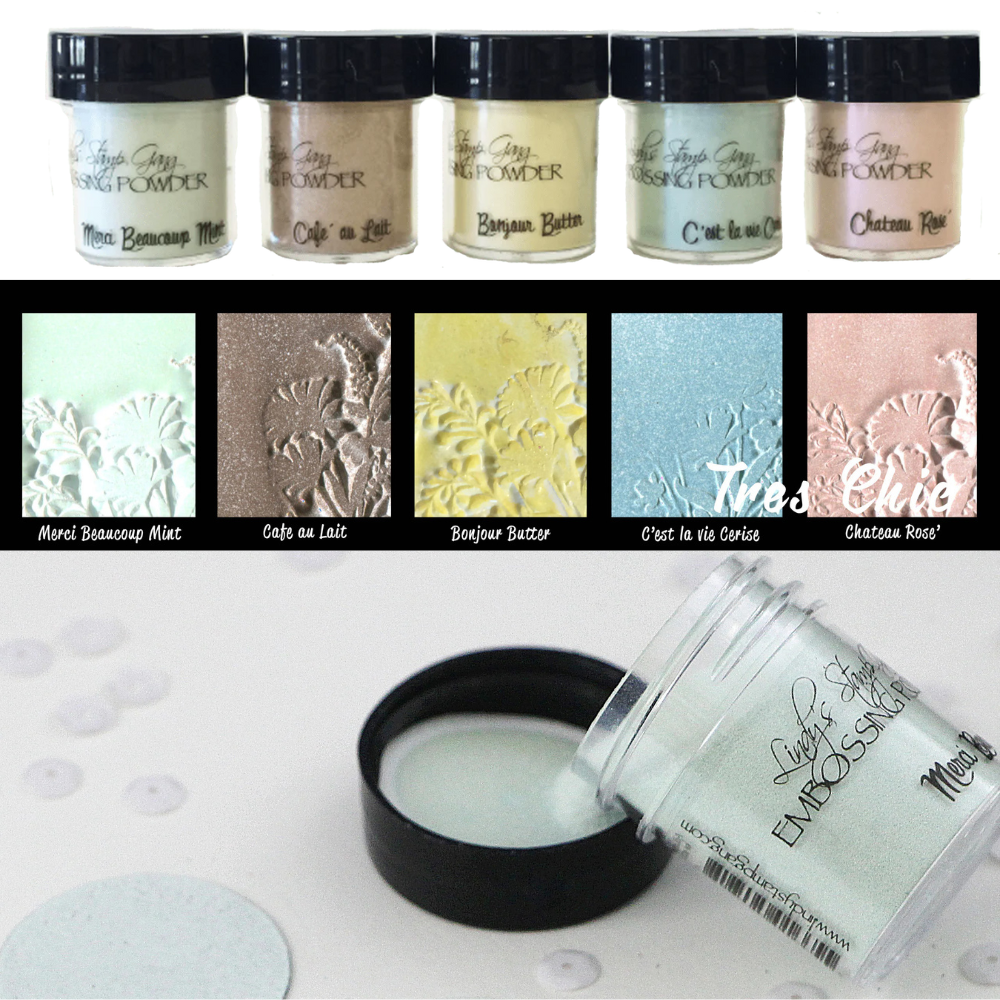 Merci Beaucoup Mint Embossing Powders | Très Chic