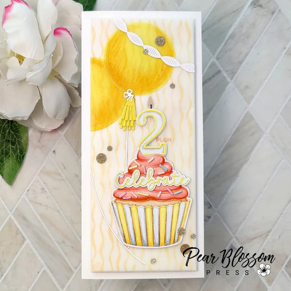 Number Candles 4x6 Clear Stamp Set
