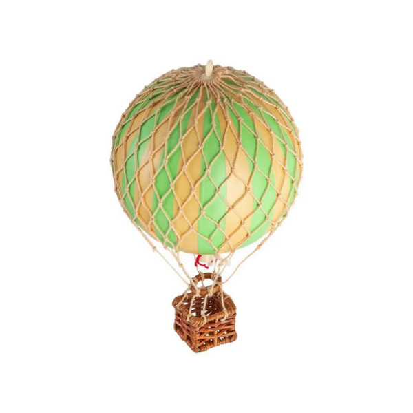 Green Striped Mini Hot Air Balloon