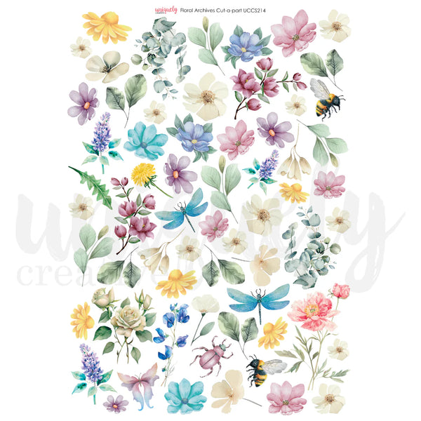 Floral Archives Cut-a-Part Sheet