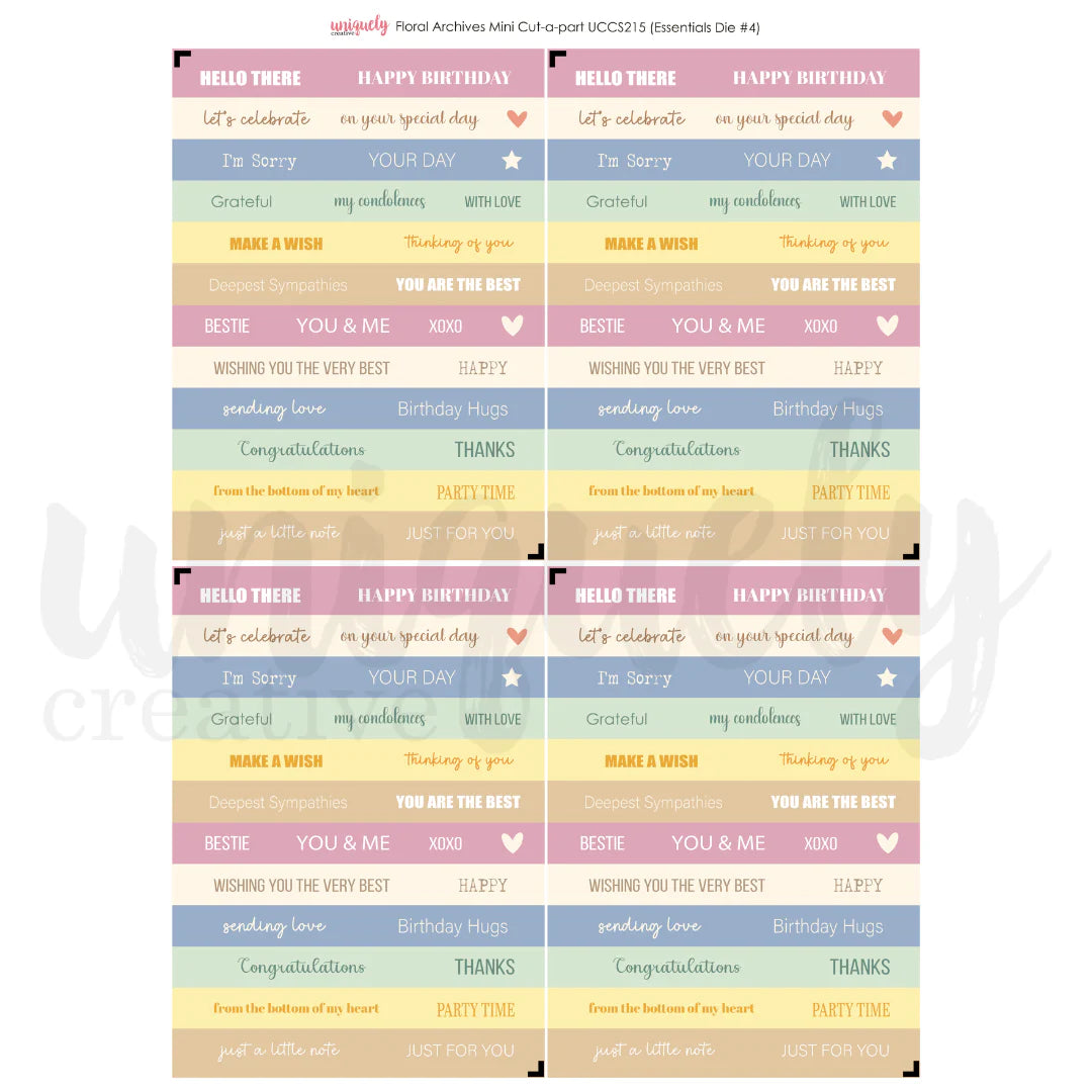 Floral Archives Cut-a-Part Sheet Mini