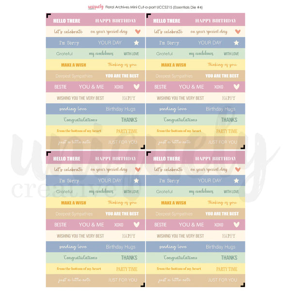 Floral Archives Cut-a-Part Sheet Mini