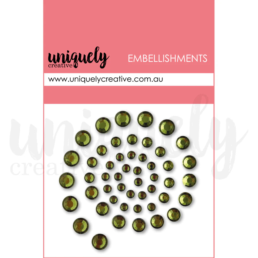 Sage Adhesive Rhinestones