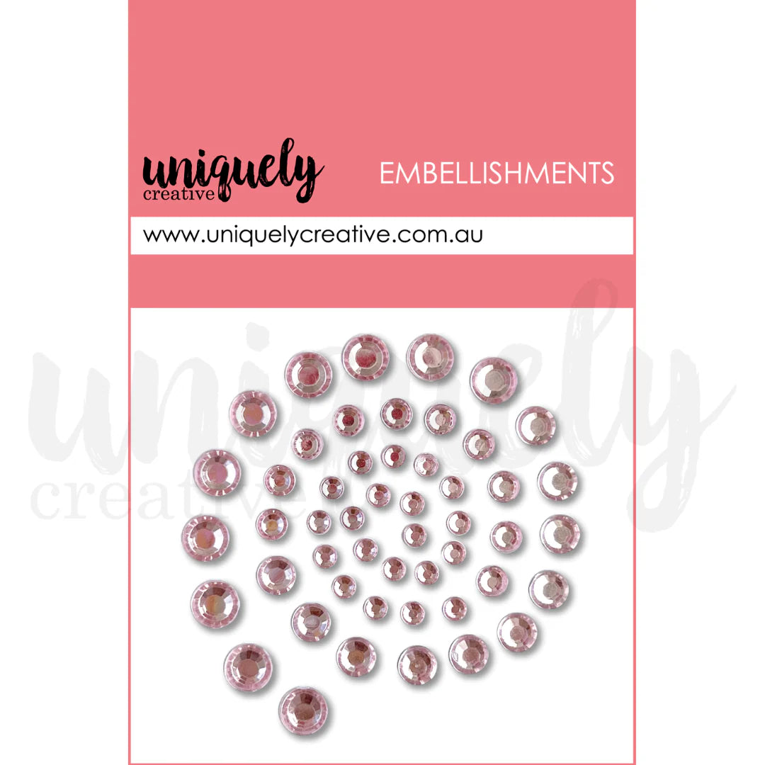 Pink Adhesive Rhinestones