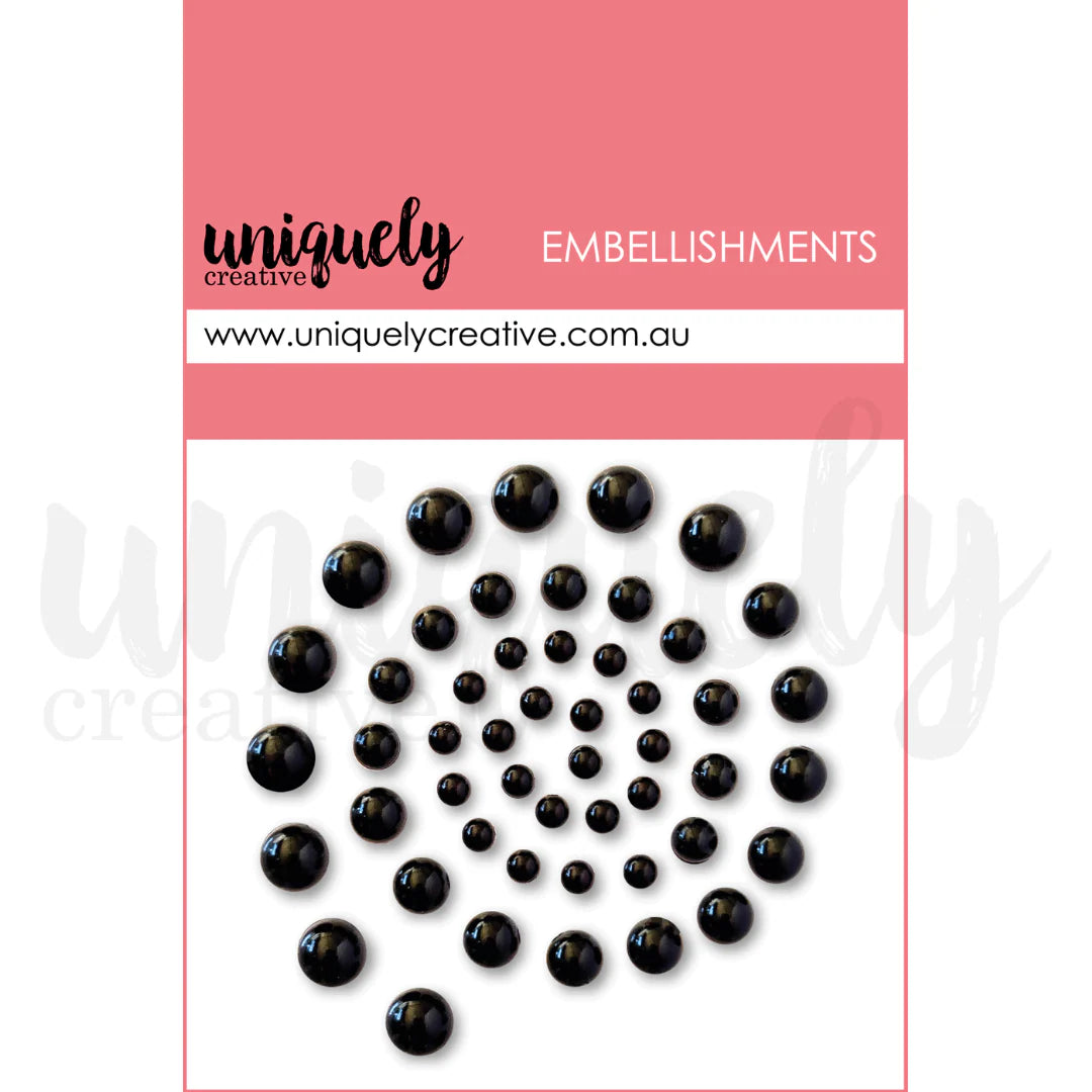 Black Adhesive Pearls