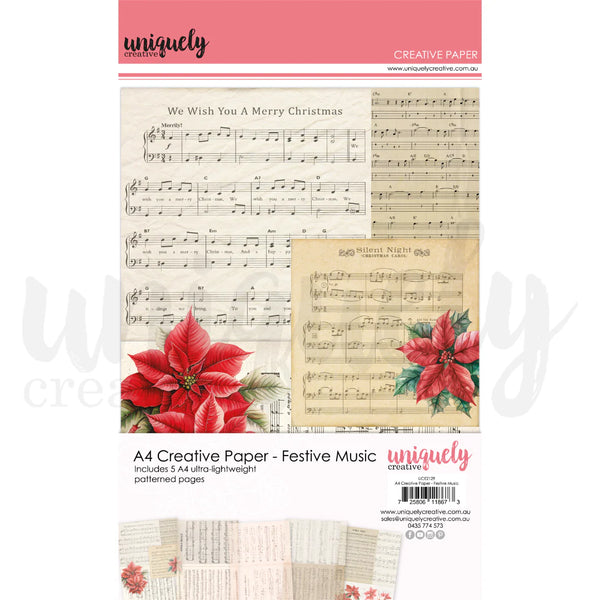 {coming soon!} Festive Music A4 Creative Paper | Home for the Holidays