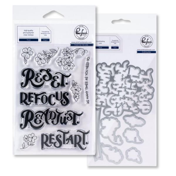Reset 4x6 Clear Die + Stamp Set