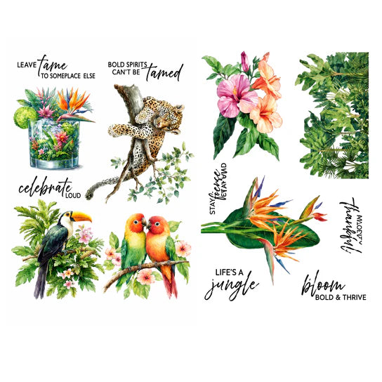Life's a Jungle Rub-On Sheets