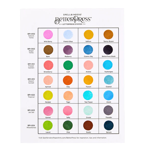 Flower Garden BetterPress Ink Mini Set
