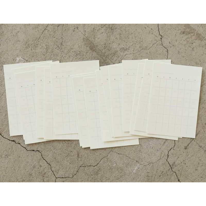 MD Blank Monthly Calendar Stickers