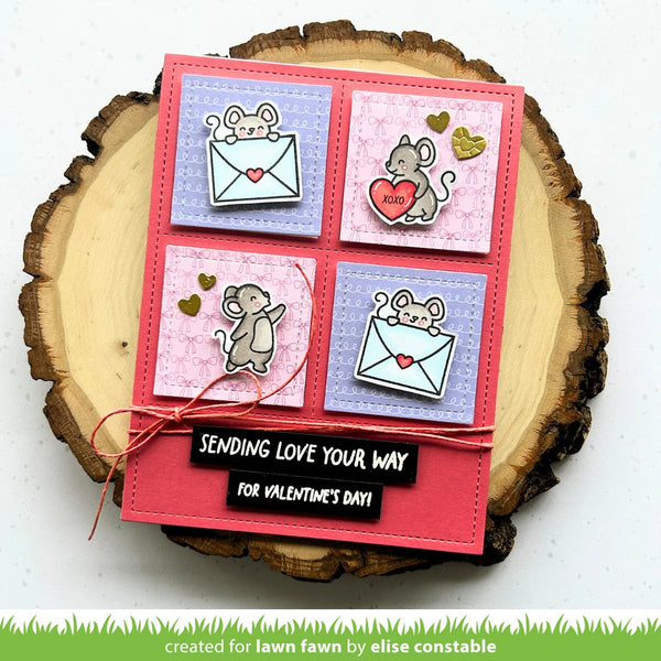 Valentine Mice Stamp + Die Bundle