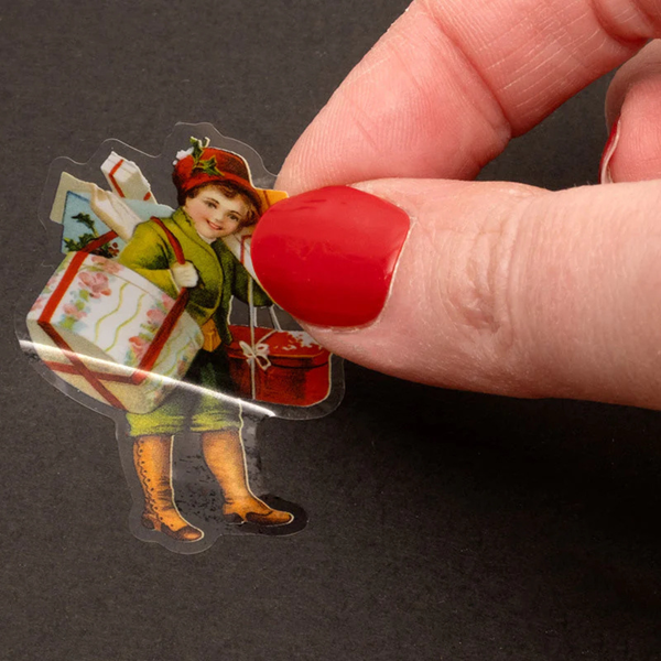 Vintage Christmas Celebration Kiss-Cut PET Stickers