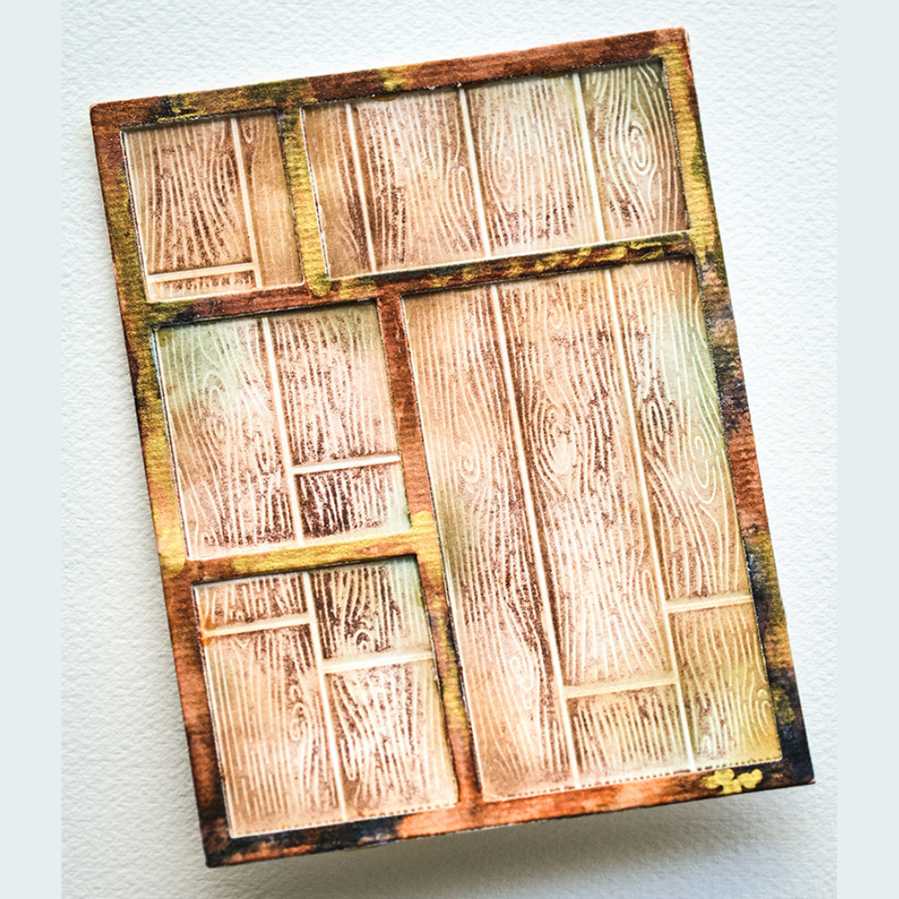 Vintage Tray 3D Embossing Folder + Cutting Die