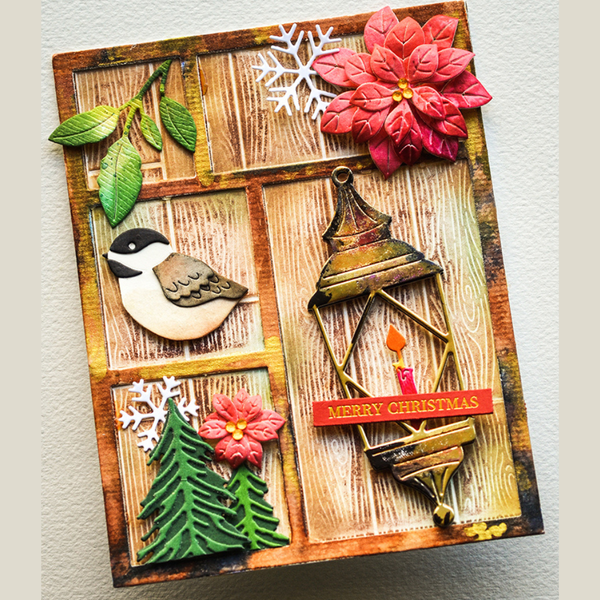 Vintage Tray 3D Embossing Folder + Cutting Die