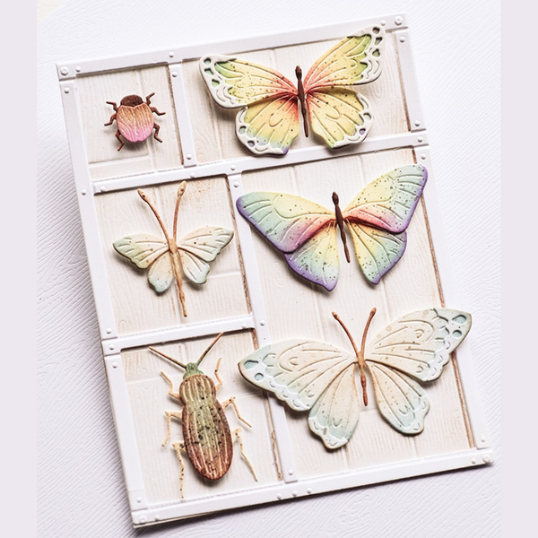 Vintage Tray 3D Embossing Folder + Cutting Die