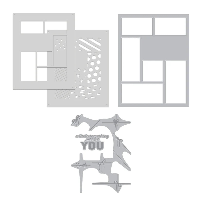 Best Gift Ever Gift Boxes Die + Stencil + Press Plate Bundle