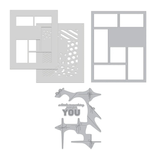Best Gift Ever Gift Boxes Die + Stencil + Press Plate Bundle
