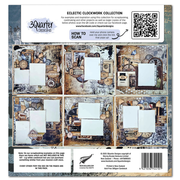 Eclectic Clockwork 12x12 Paper Pack