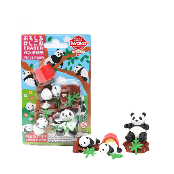 Panda Family Eraser Pack
