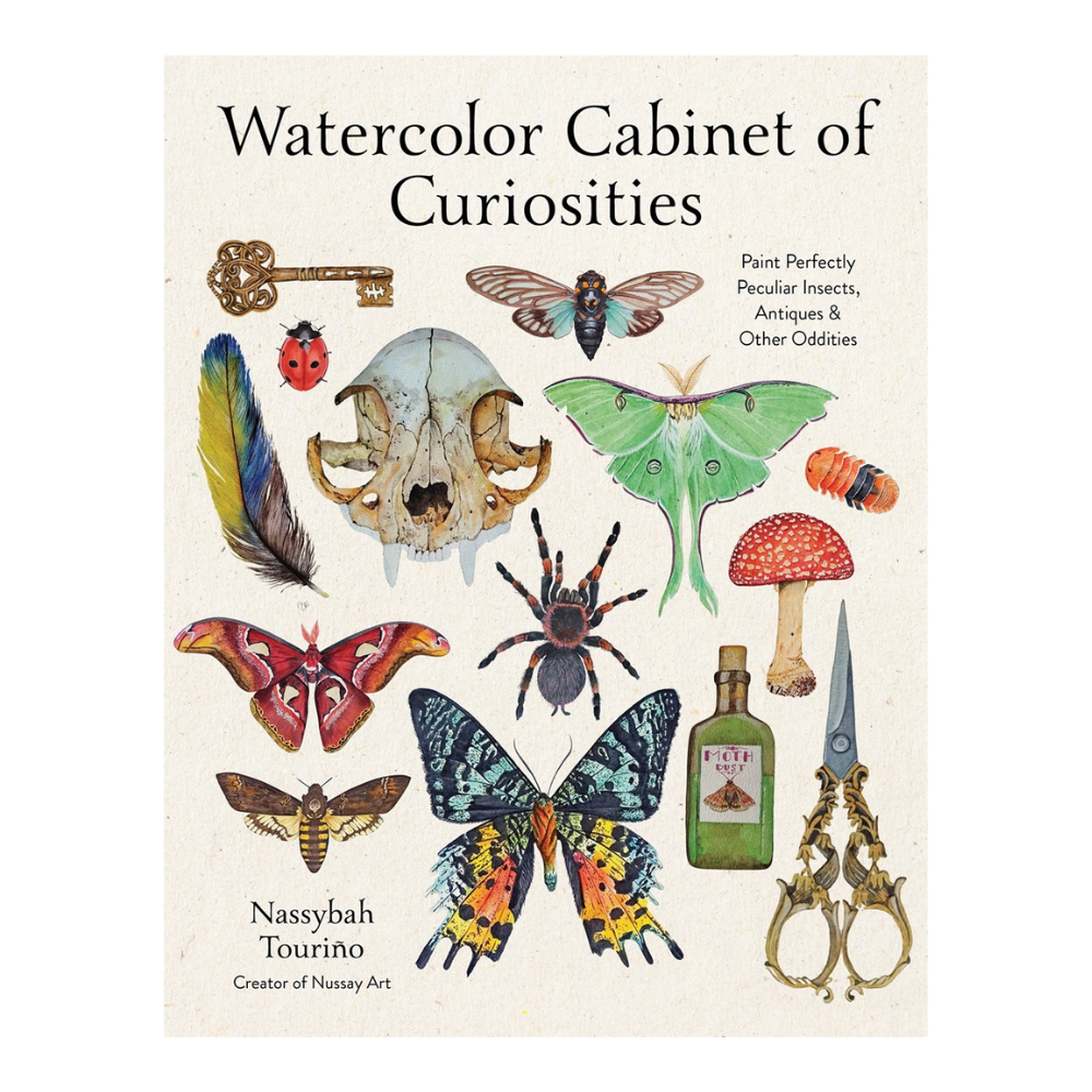 Watercolor Cabinet Of Curiosities: Paint Perfectly Peculiar Insects, Antiques & Other Oddities | Nassybah Touriño