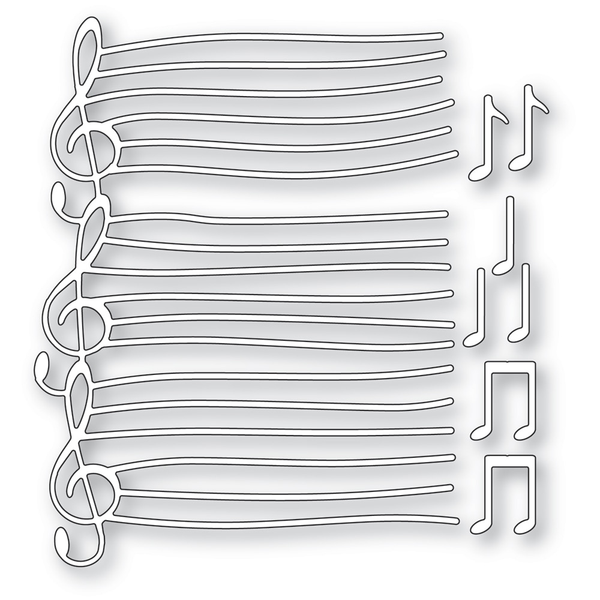 Wavy Sheet Music Die Set