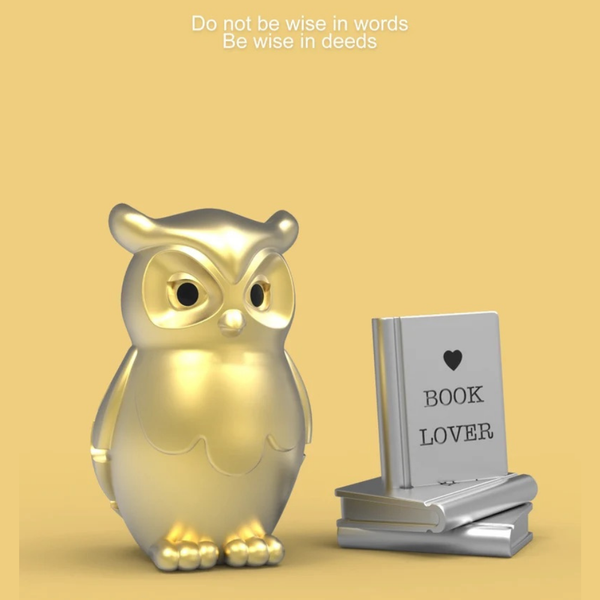 Wise Owl Metal Keychain