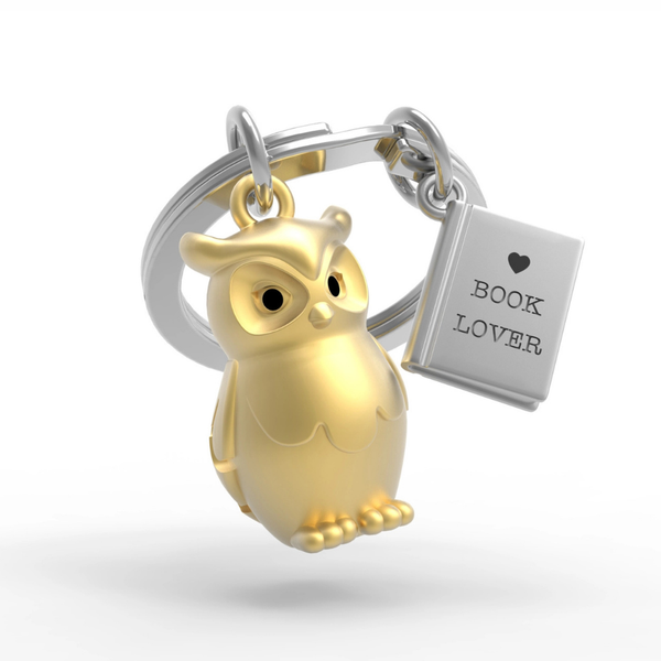 Wise Owl Metal Keychain