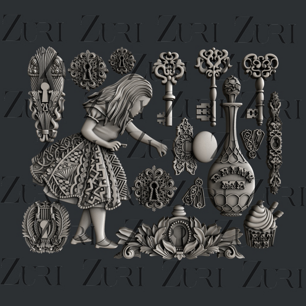 Moules en silicone 3D Zuri | Collection Alice 