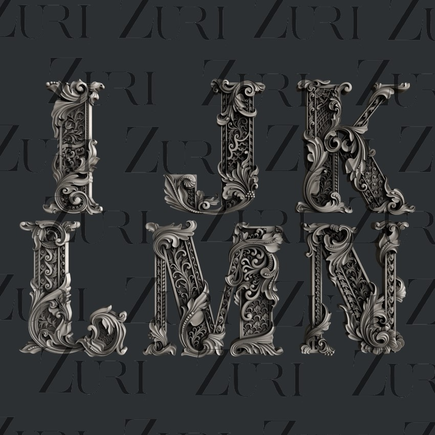 Monogram Alpha 3D Silicone Moulds {clearance}