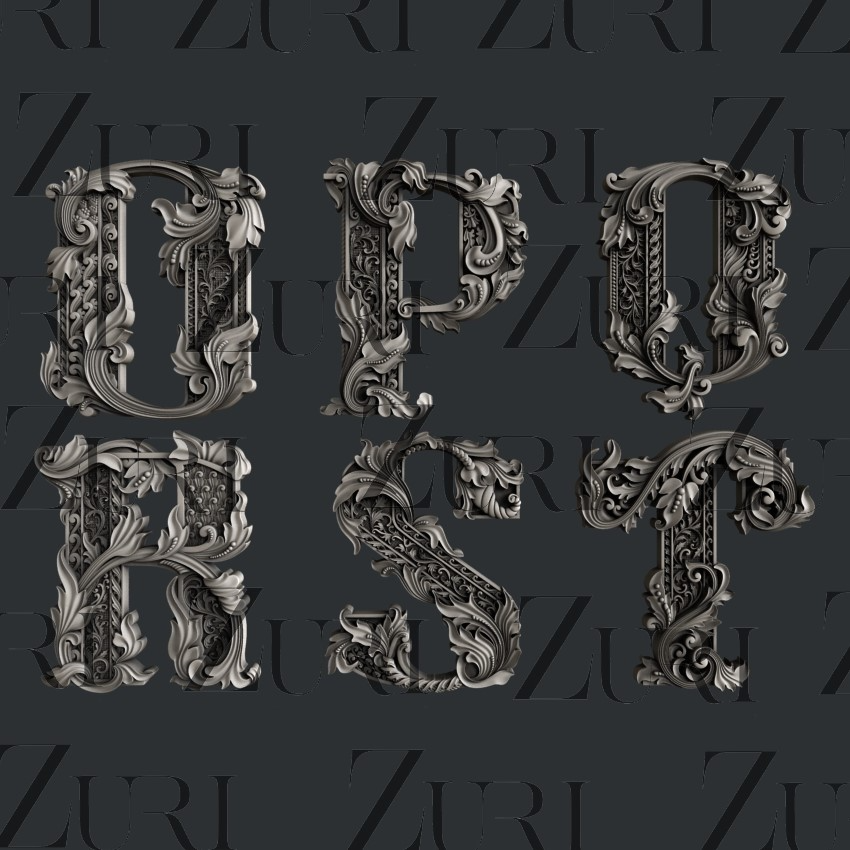 Monogram Alpha 3D Silicone Moulds {clearance}