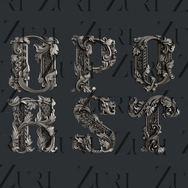 Monogram Alpha 3D Silicone Moulds {clearance}