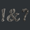 Monogram Alpha 3D Silicone Moulds {clearance}